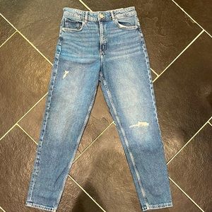 H&M high waist relaxed Denim pants US 14